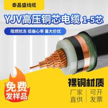 YJV22高壓銅芯電纜國標1/2/3芯足芯足米電纜線阻燃耐火電纜現貨