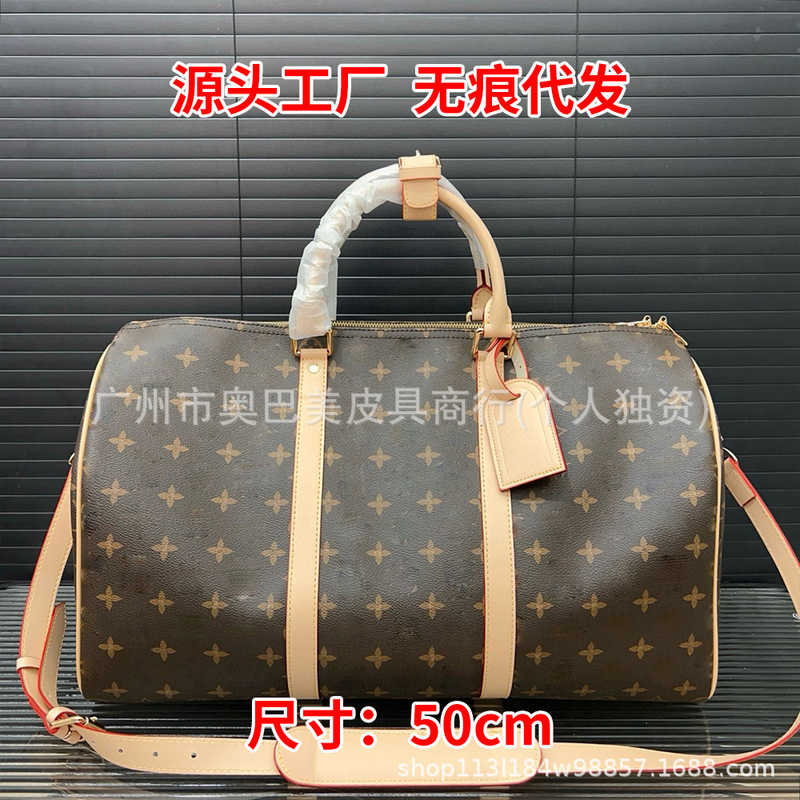 新しい本革 50 トラベルバッグ荷物バッグ大容量トラベルバッグビジネストラベルバッグハンドバッグフィットネスバッグレジャー|undefined