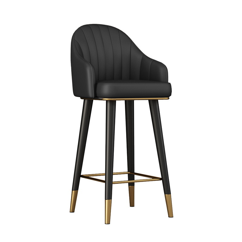Silla de bar de lujo ligera, silla de cuatro patas, taburetes altos modernos y simples, cajero de bar, taburetes altos.