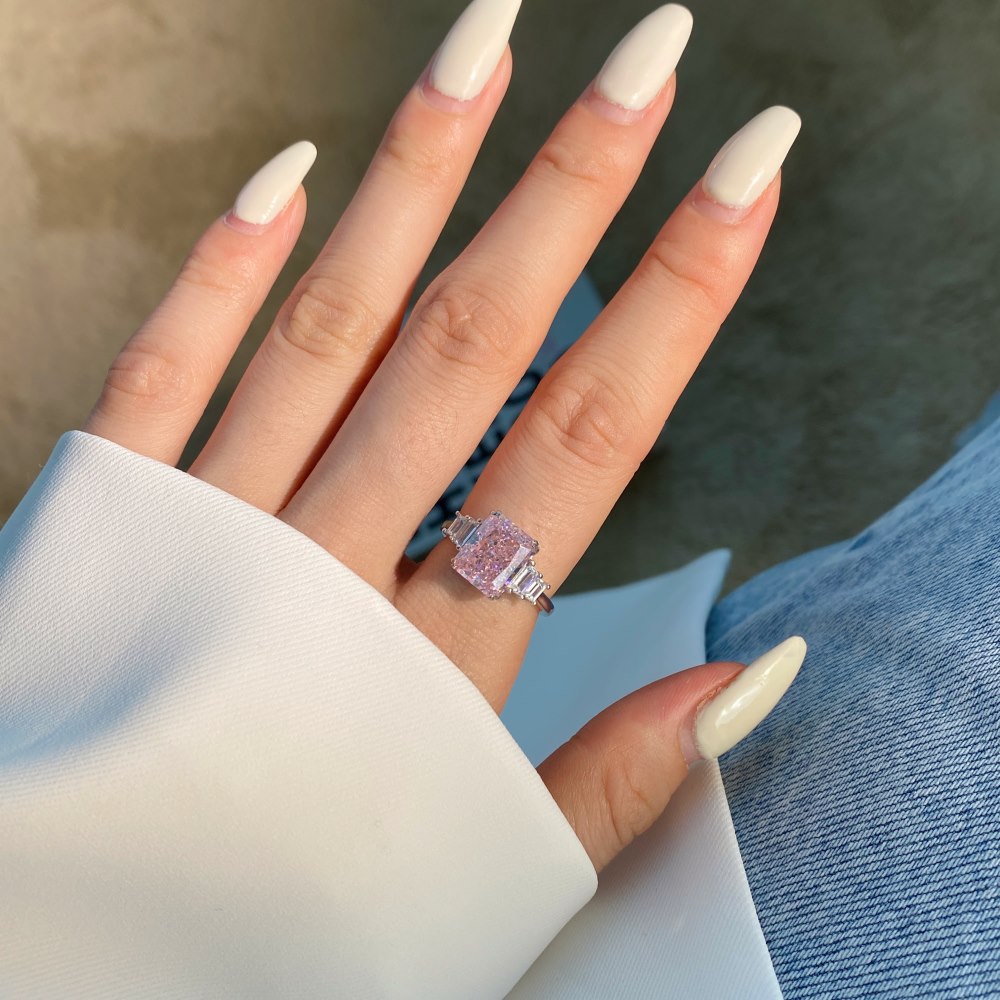 Fashion Geometric Sterling Silver Plating Zircon Rings 1 Piece