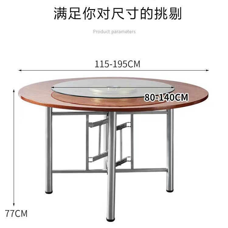 Fábrica directa mesa de comedor 12 personas mesa redonda con mesa giratoria mesa de comedor de madera sólida 10 personas mesa 15