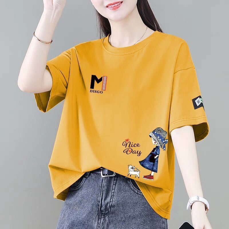 Discounted Short-Sleeve T-Shirt for Women, Summer 2026 New Korean Style, Fashionable, Loose, Stylish, Age-Reducing, Versatile Top, Ins