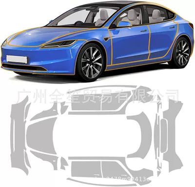 Cross-Border Supply Exclusively for Tesla Model 3 Highland 2024 up Car Tpu Paint Protection Film Ppf Film (Car paint protective film) - full-car-package-imported-tpu-protective-film-2024-model-3