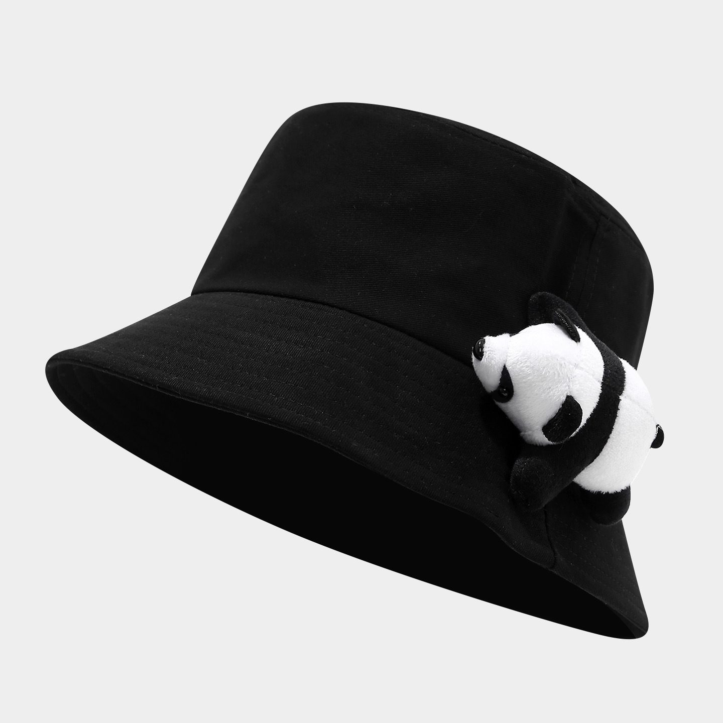Versión coreana de la muñeca de dibujos animados lindo panda rojo sombrero de pescador hombres y mujeres japonés pequeño fresco moda dulce sombrero de lavabo sombrero para el sol