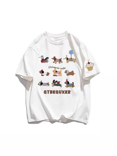 2025 Heavyweight Short Sleeve T-Shirt for Men, Summer T-Shirt Top, Youth Casual Loose Crew Neck Fashion