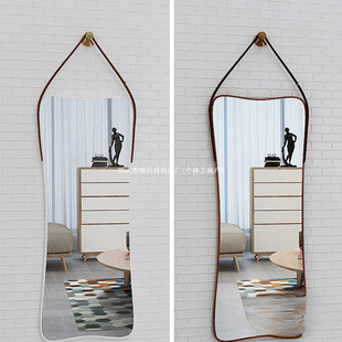 Wall-Mounted Dressing Mirror for Home Dormitory, Self-Adhesive Wall-Mounted Mirror for Dressing, Popular among Girls for Photo-Taking, Full-Body Mirror