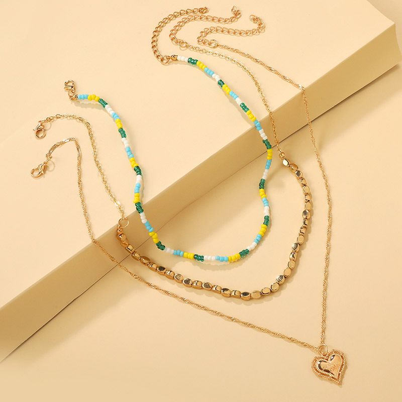 1 Set Fashion Heart Shape Alloy Plating Womenu0027S Necklace