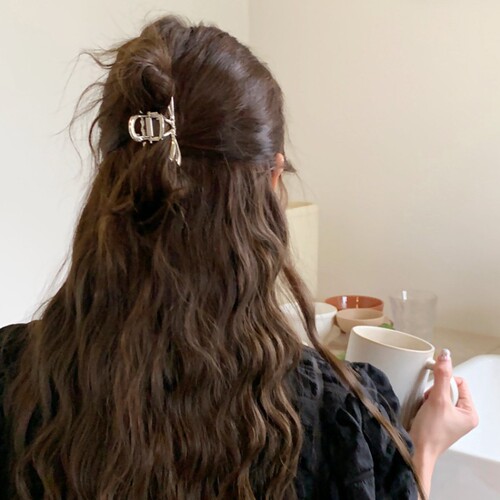 New Metal Hair Clip Small Round Shark Clip Elegant Braided Butterfly Knot Hair Clip Commute Versatile Hair Claw Hair Pin