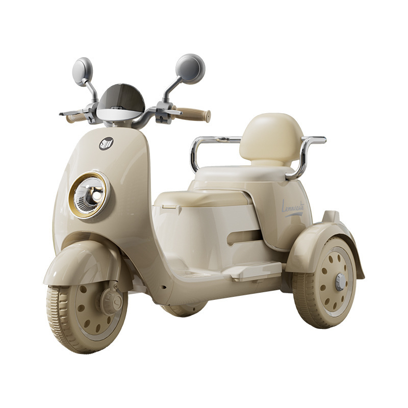 子供用電動バイク三輪車、男の子と女の子が座れる、充電式リモコンおもちゃの車、安全ガードレール|undefined