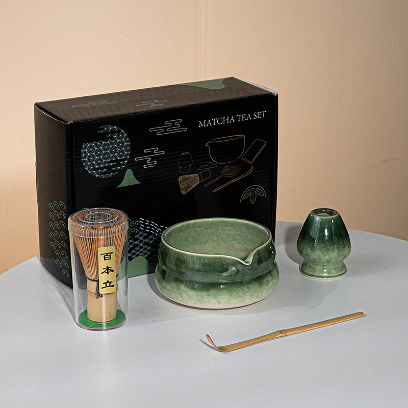 日本製ギフトボックスセット クロスボーダーインスタイル 抹茶ボウル 抹茶ティーセット 百本立陶器 クロスボーダー限定|undefined