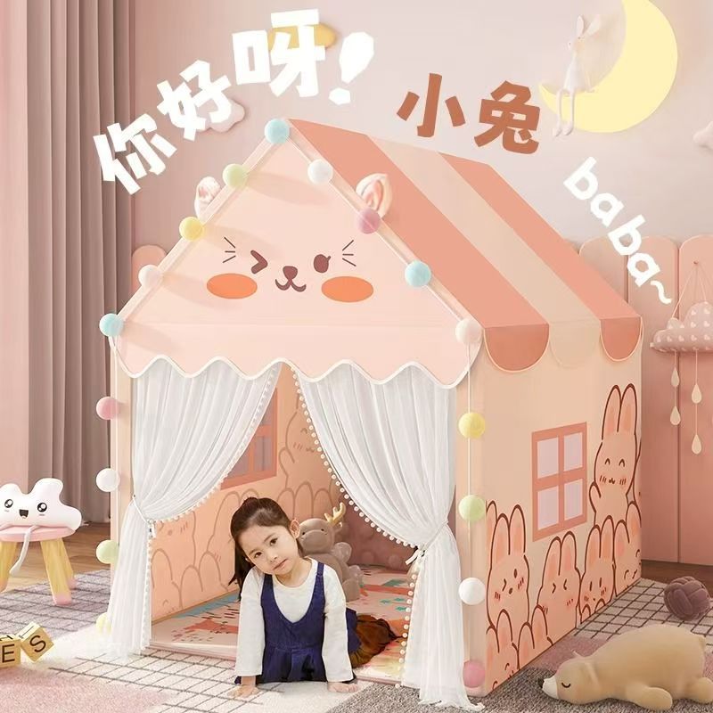 Casa de juguetes para niños pequeña tienda de campaña para niñas de interior princesa casera castillo casa de juguetes para bebés puede dormir casa