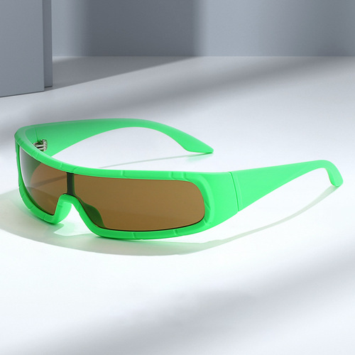 New outdoor sports sunglasses with genuine film, colorful trendy integrated glasses for men and women, sun-shading sunglasses for wholesale