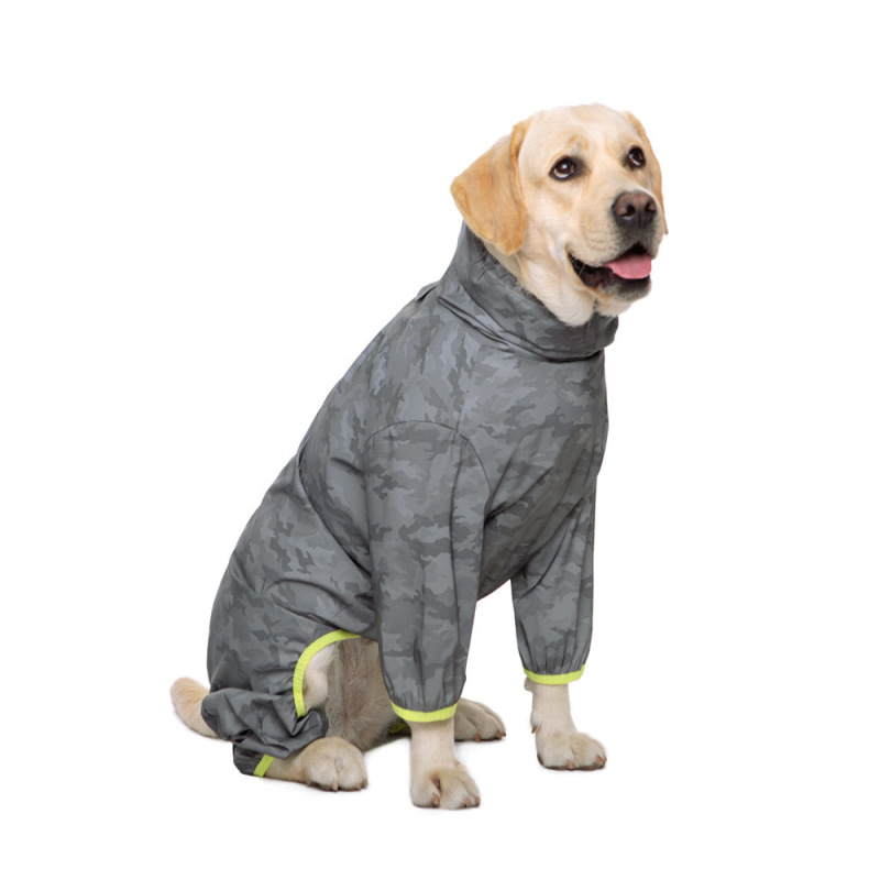 中大型犬防水風反射クロスボーダーアウトドア金毛ラブラドールレインコート突撃服ペット犬服|undefined