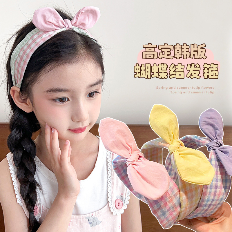 子供のかわいいヘッドバンド 2025 新しい女の子のリボンカラフルなヘッドバンドは頭を締め付けず、滑り止め洗顔ヘアアーティファクトです|undefined