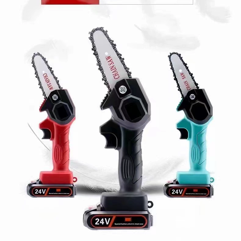 Электрическая цепная пила аккумуляторная 4-дюймовая 6-дюймовая литиевая электрическая пила мини-Садовая обрезная пила ручная лесозаготовительная небольшая электрическая цепь