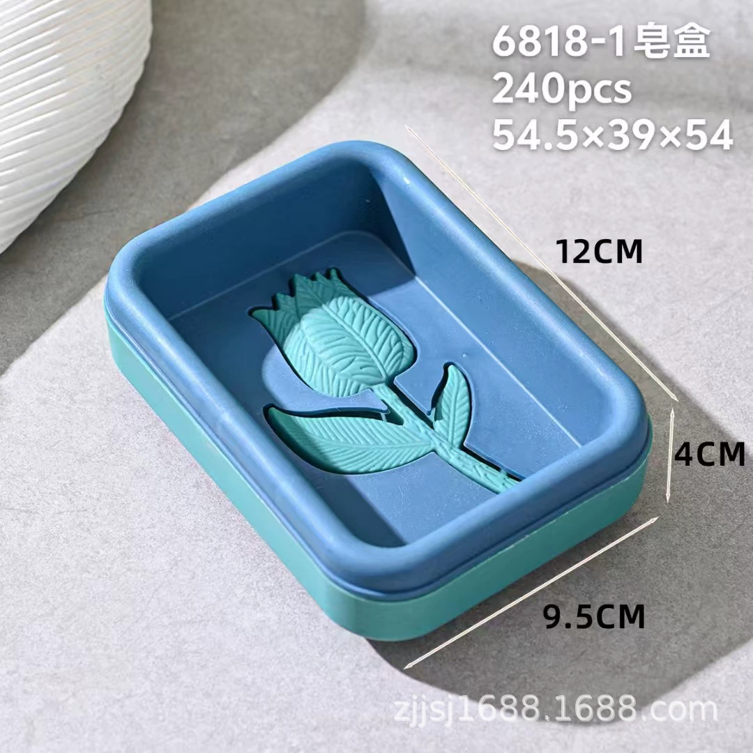 Стильная минималистская двухцветная слоистая цветочная мыльница прозрачная пыленепроницаемая водонепроницаемая мыльница мультяшная мыльница