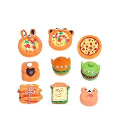 Fun food toy resin gadgets DIY cream glue accessories cartoon pizza burger cros shoe buckles shoe flowers wholesale