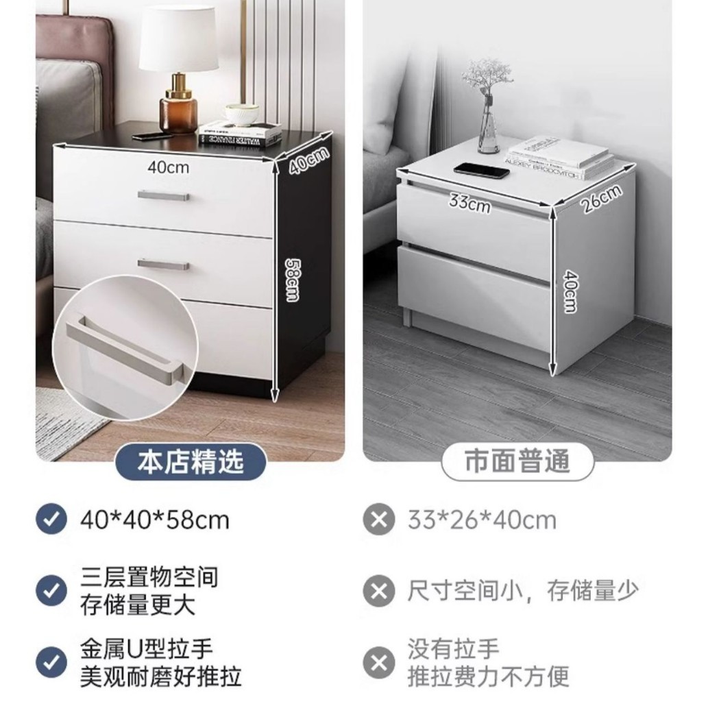 Mesita de noche simple y moderna, armario de almacenamiento para el hogar, mesita de noche para dormitorio, habitación de alquiler multifuncional, armario de almacenamiento simple