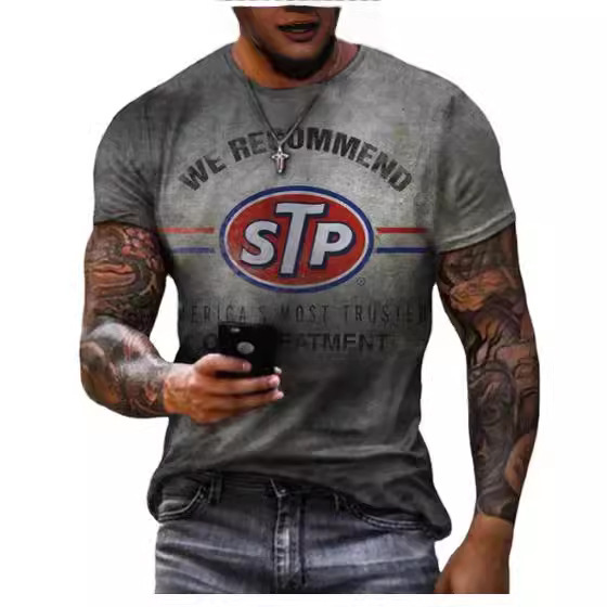 2024 Summer Alfa Romeo racing vintage printed T-shirt men's and women's round neck t-shirt factory direct supply