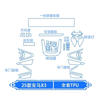 Car interior film, film, interior protection film, screen - full-interior-set