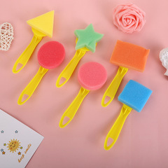 Kindergarten children's painting supplies roller paintbrush sponge brush EVA foam rubbing graffiti sponge brush