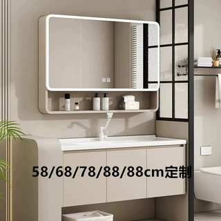 定制蜂窝铝58/68/78/88/98CM铝合金浴室柜组合卫生间洗漱台洗手盆