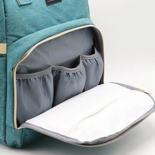 Cross-border new upgraded folding baby crib mom's bag bed double shoulder baby mother bag portable baby backpack mom's bag factory
