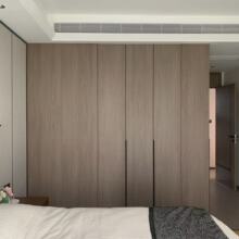 极简风衣柜卧室收纳衣帽间高端家用客厅玻璃门多层实木全屋定制