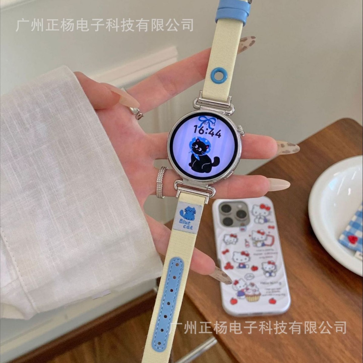 Cute Stickers and Color Matching Suitable for Huawei Watch Gt6/5/4 Watch Strap New Fit4 Denim Watch Strap Factory Now