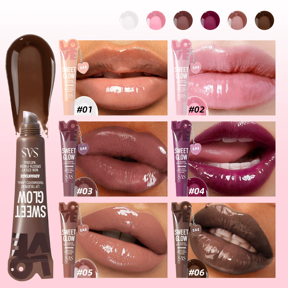 SAS (Cross-border trading), moisturizing lip gloss, pendant, lipstick, Amazon