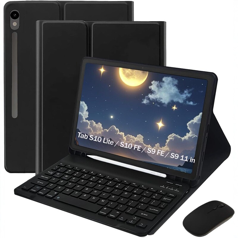 Suitable for Samsung Tab S10Lite/S10FE/S9FE 11inch tablet protective case with Bluetooth keyboard and mouse