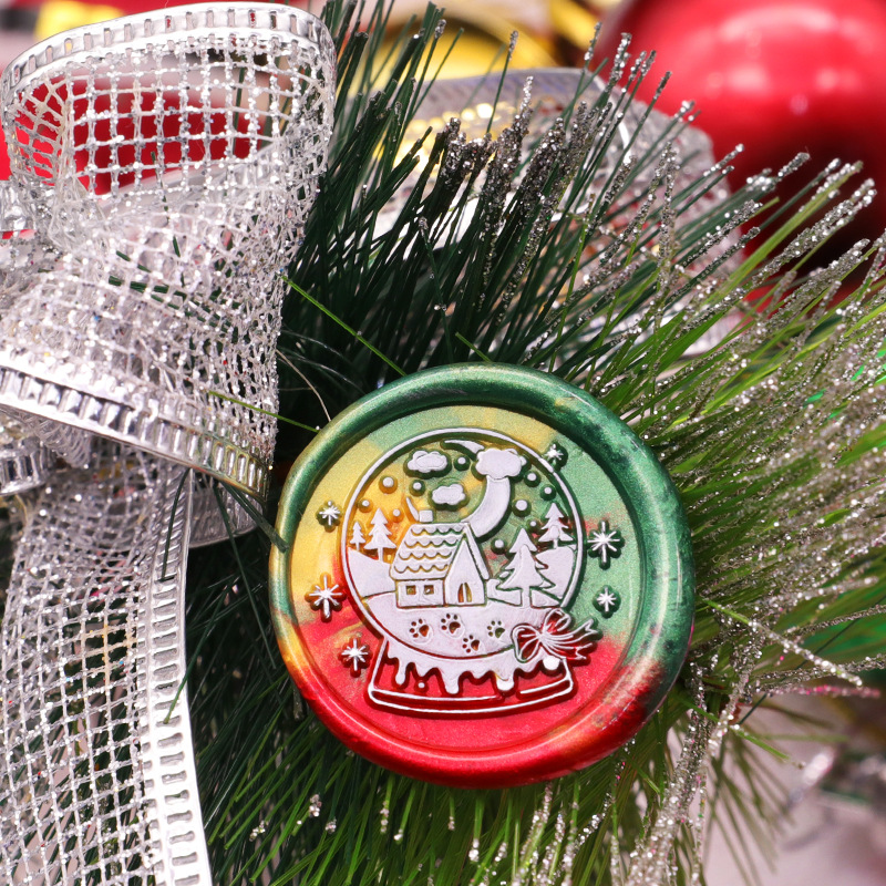 Color europeo pintura de fuego sello cabeza elk muñeco de nieve serie de navidad en relieve tarjeta de felicitación de navidad sobre sellado regalo de víspera de navidad