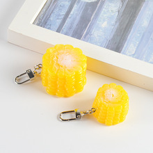 仿真PVC玉米钥匙扣门扣仿真食物玉米段模型摄影摆件食玩包包挂饰