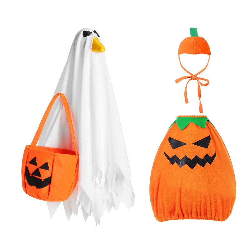 ハロウィンガチョウコスチューム2セット、芝生ポーチガチョウコスチューム、ゴーストカボチャコスチューム23インチ、屋外中庭芝生アートデコレーション|undefined