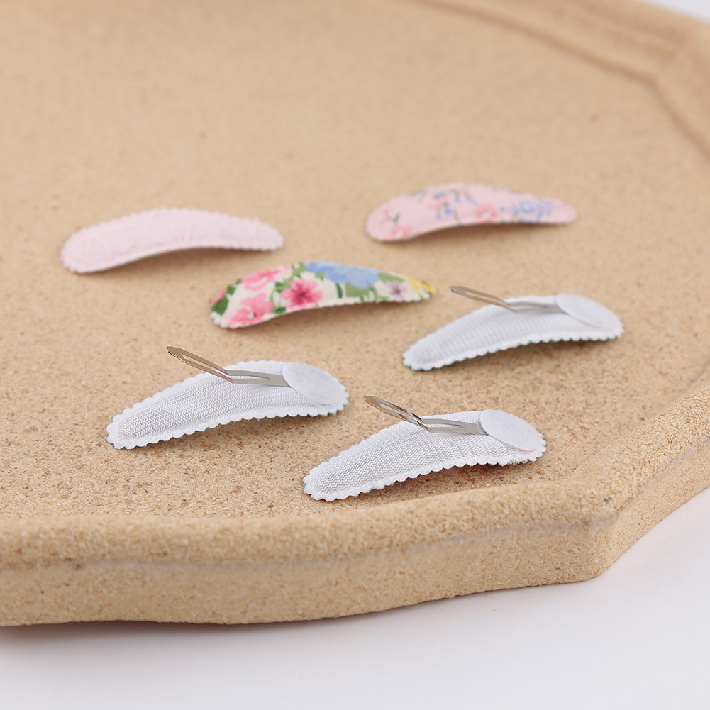 Daily Occasion Sweet Plaid Water Droplets Flower Cloth Hair Clip