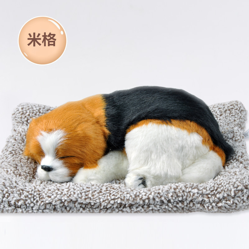 Decoraciones de automóviles adornos adorables accesorios de automóviles en línea nuevos animales de dibujos animados de perros simulados