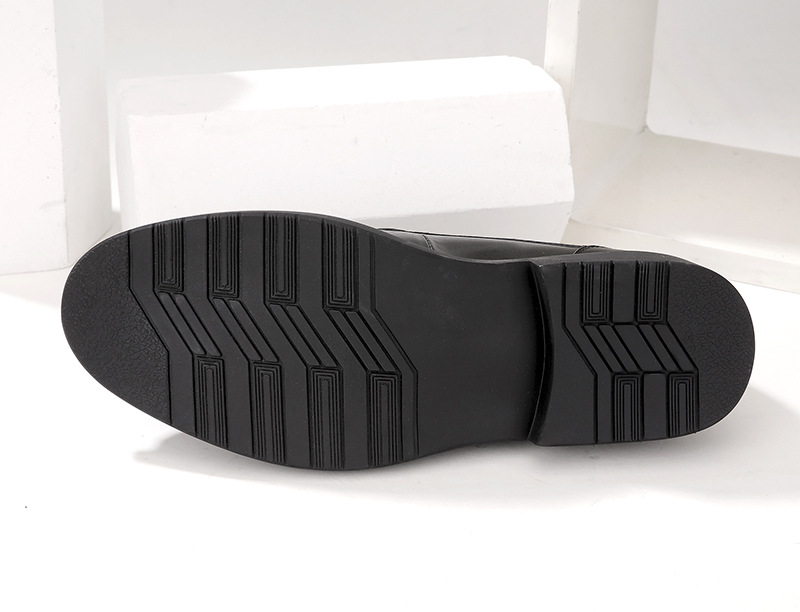Plus-size business dress shoes men's British style tie top layer of cow leather wedding shoes_voghion.com
