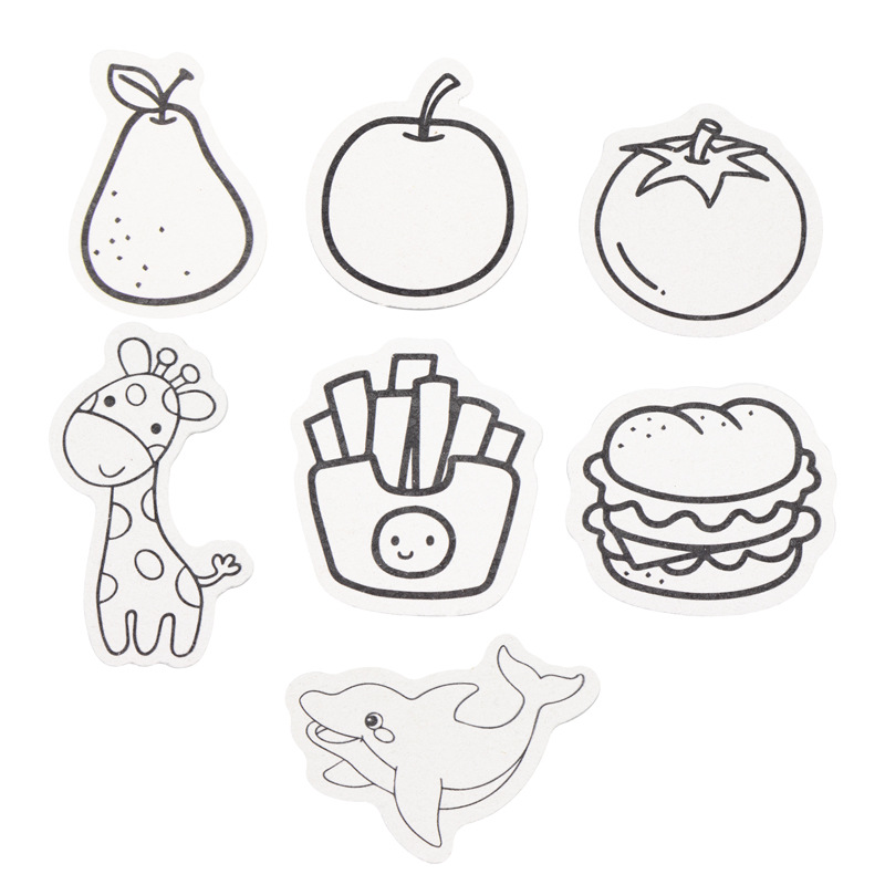 Рисунок линии специальной формы, случайные цвета (около 1 см после замачивания в воде)