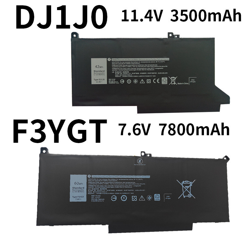 Suitable for Dell Dj1J0 F3Ygt Latitude 7280 7380 7480 7290 Notebook Battery