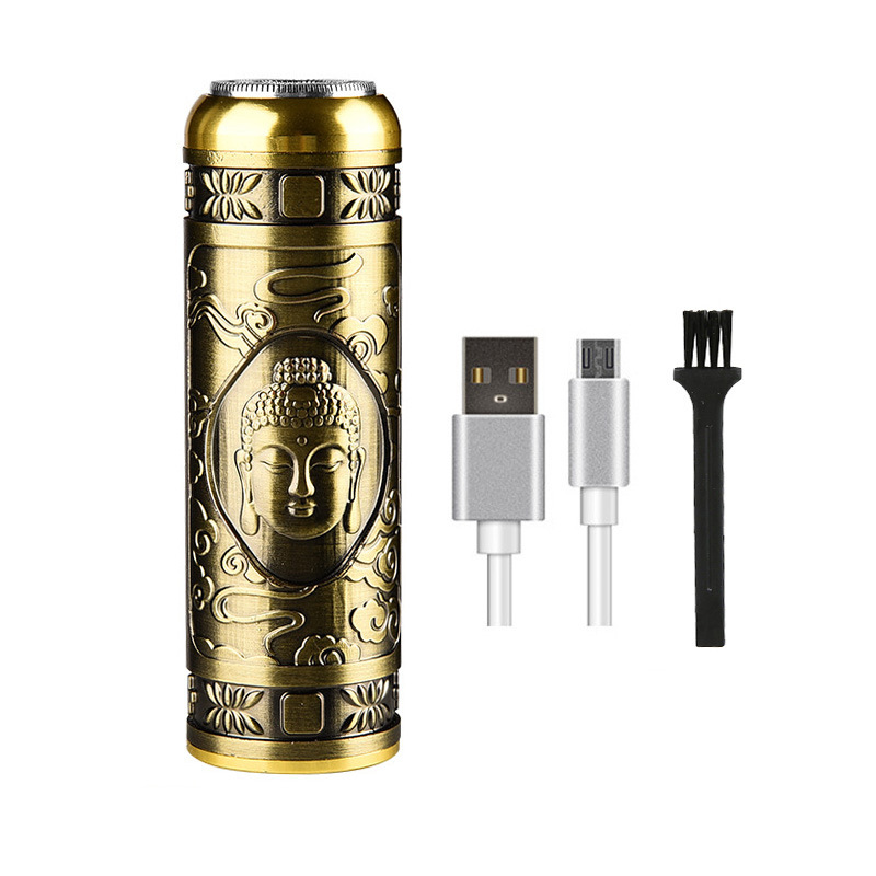 佛头剃须刀迷你电动水洗剃须刀家用旅游便携刮胡刀USB充电刮胡刀