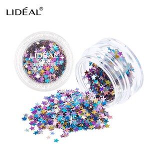 Lideal/Lingdian Dreamy Eye Makeup Cheek Manicure Five-Pointed Star Eye Shadow Sequin Color Flake Stage Lde09B