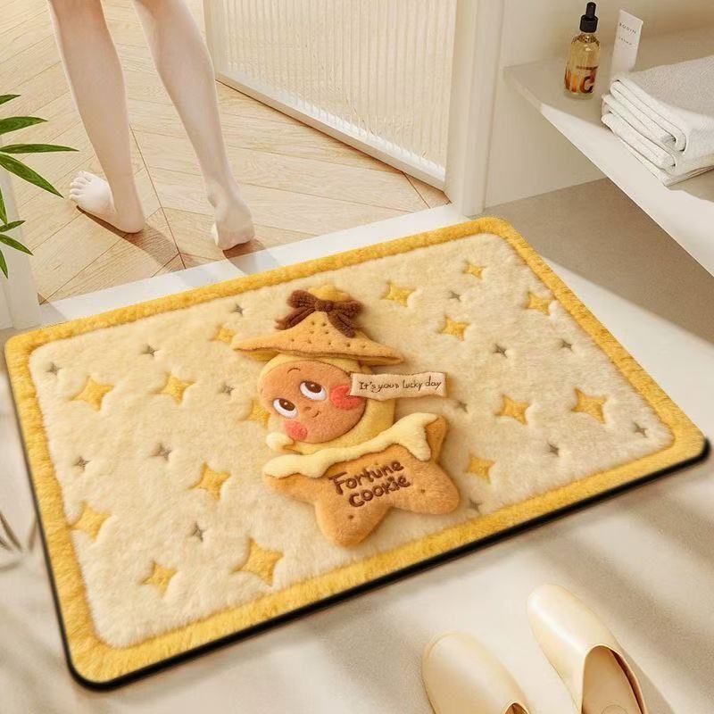 Tappeto di piccole dimensioni, antiscivolo con motivo a stelle e cartoni animati, effetto cashmere, ideale per la decorazione della camera da letto, come tappeto da comodino o zerbino d'ingresso. Disponibile per la consegna immediata._voghion.com