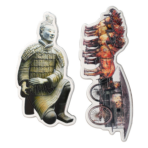 Xi'an Refrigerator Sticker Datang Furong Garden Bell Tower Magnetic Sticker Terracotta Warriors and Horses Chariot Travel Souvenirs Cultural and Creative Small Gifts