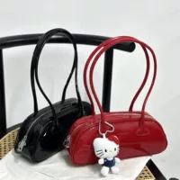 Fotts корейская нишевая лакированная кожа из воловьей кожи маленькая женская сумка женская сумка подмышки свадебная сумка чувство дизайна