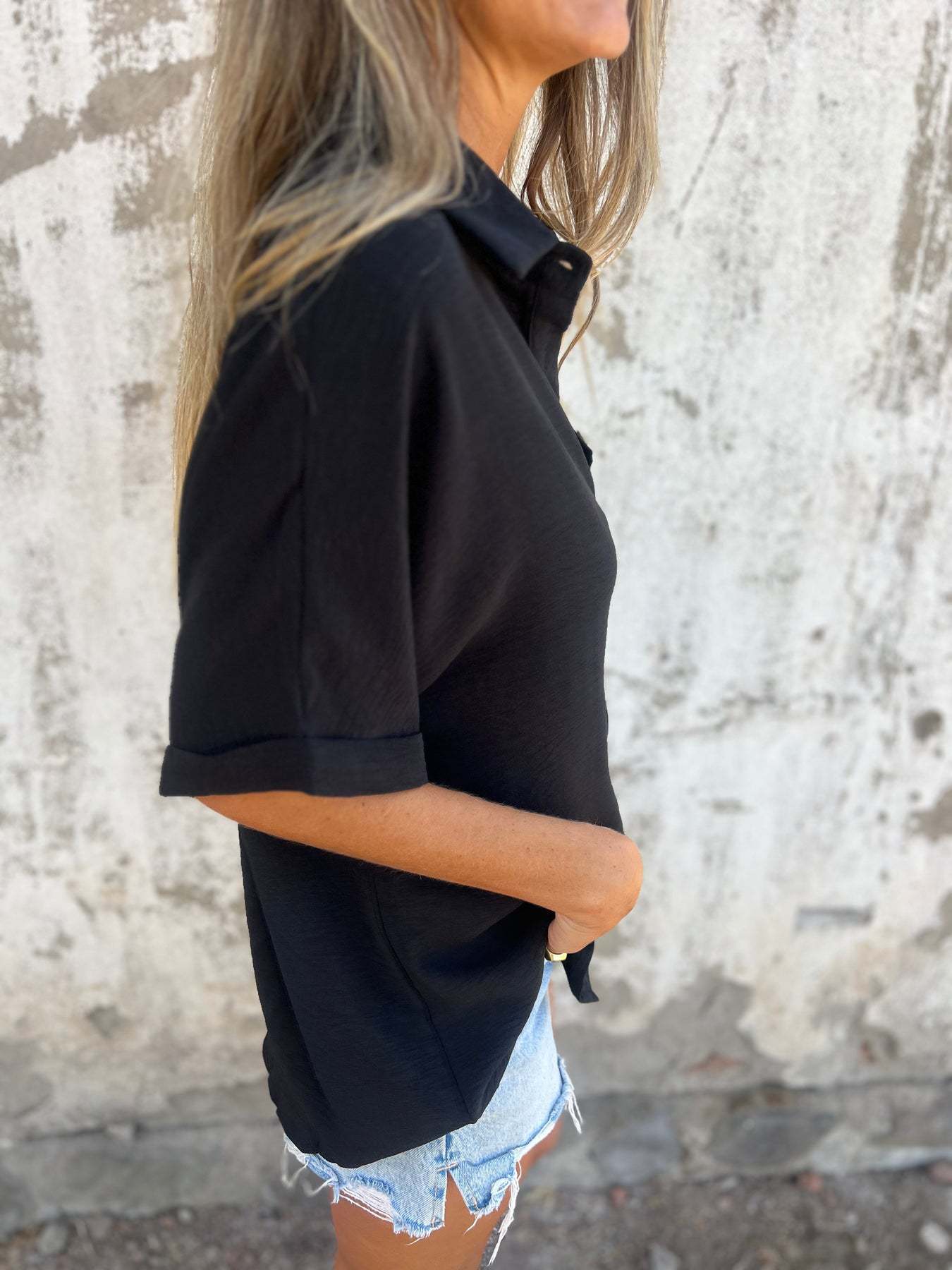 2026 Cross-Border European And American Independent Site Spring/Summer Women's Turn-Down Collar Casual Top_ecoleips.com