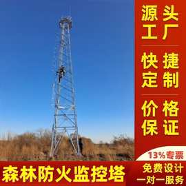 20米热镀锌角钢监控塔架摄像云台重型监控塔森林防火塔抗12级风