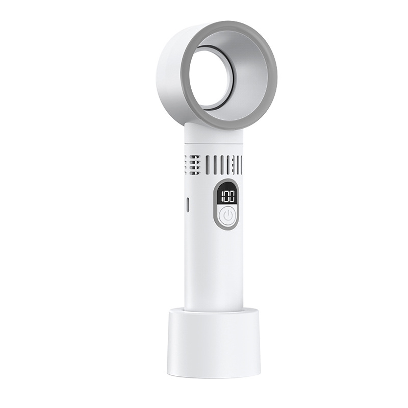 디지털 디스플레이 블레이드리스 팬 화이트