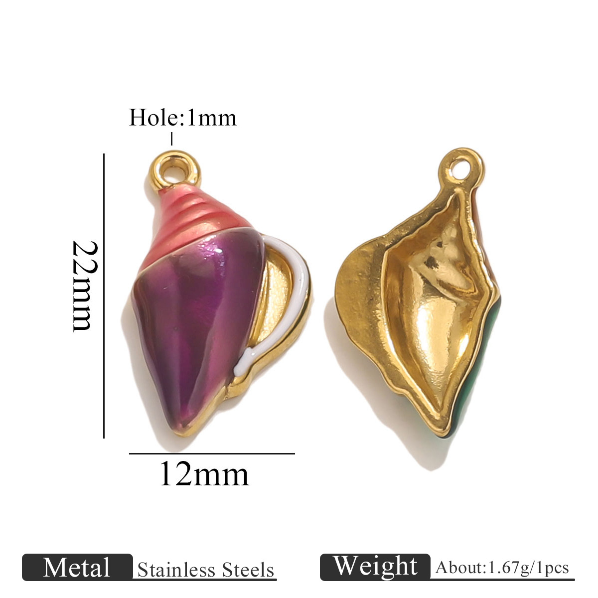 Accesorios de joyería DIY acero inoxidable serie marina colgante sirena concha estrella de mar colgante pulsera collar