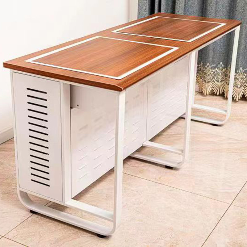 School Computer Desk Double School Computer Room Desktop Table Metal Children's All-in-One Machine Splicing Lifting Computer Desk