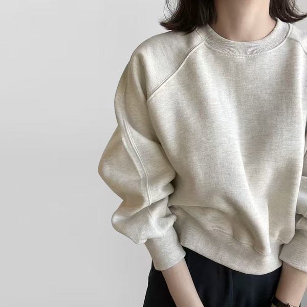 Fashionable demi-season warm short sweatshirt